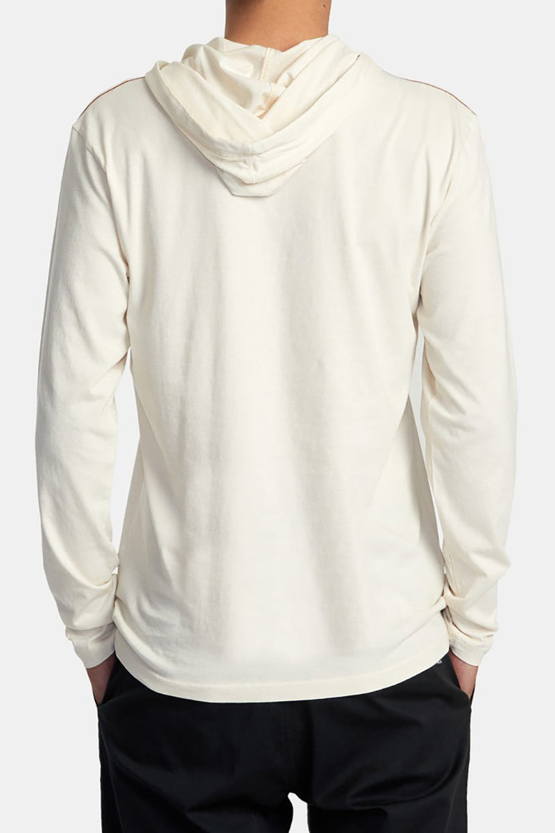 RVCA - PTC Pigment Hooded Long Sleeve Tee in Latte