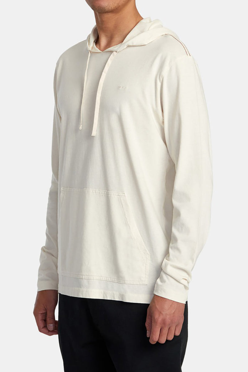 RVCA - PTC Pigment Hooded Long Sleeve Tee in Latte