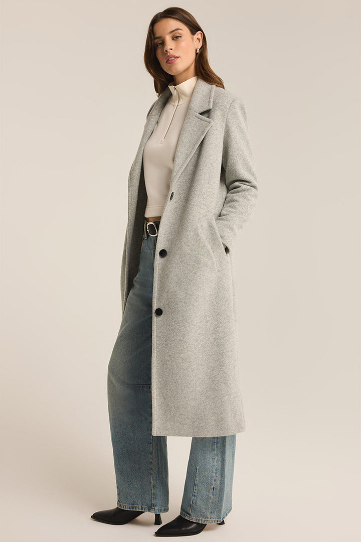 Z Supply - Conway Plush Coat in Classic Heather Grey