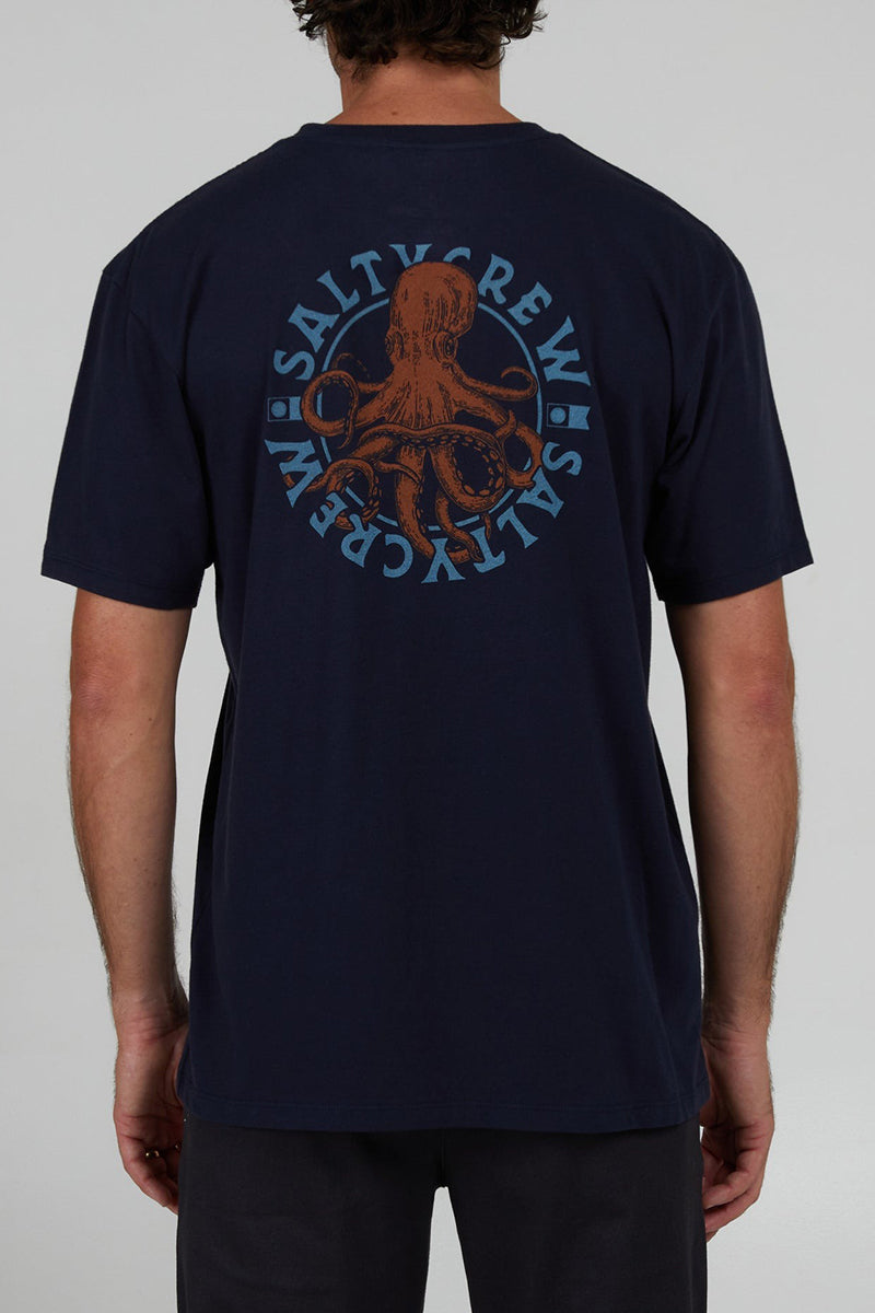 Salty Crew - Tentacles Short Sleeve Premium Tee in Navy