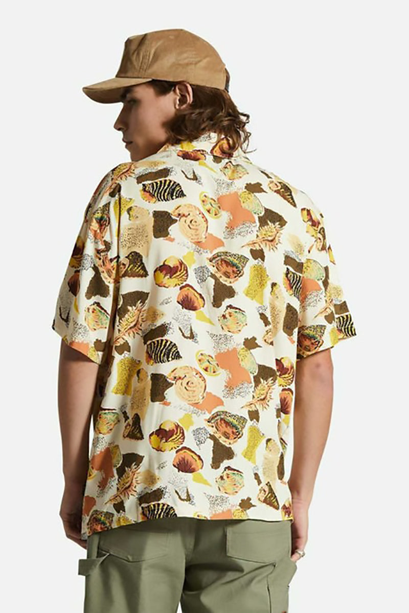 Brixton - Bunker Reserve Short Sleeve Camp Shirt in Multi Color Shell