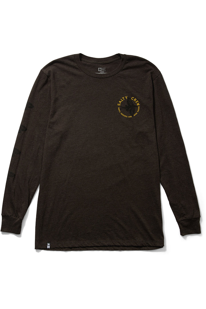 Salty Crew - Fly By Long Sleeve Classic Tee in Charcoal Heather