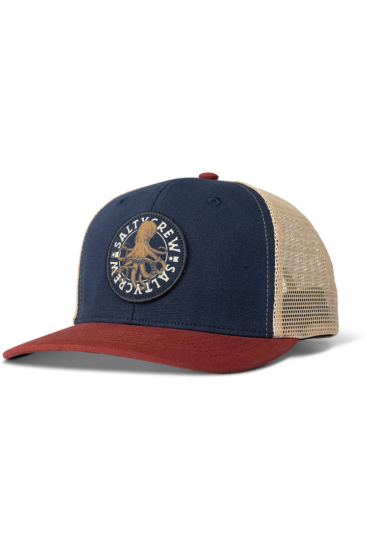 Salty Crew - Tentacles Retro Trucker in Navy/Burgundy