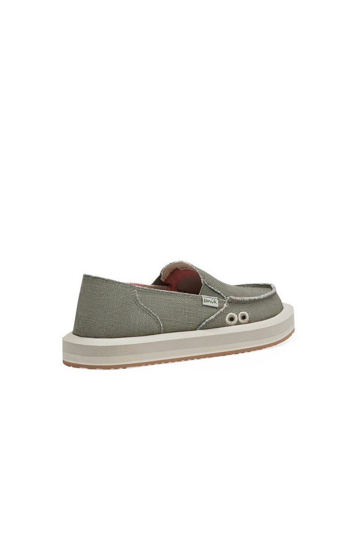 Sanuk - Donna Soft Top Hemp in "Smokey Olive"