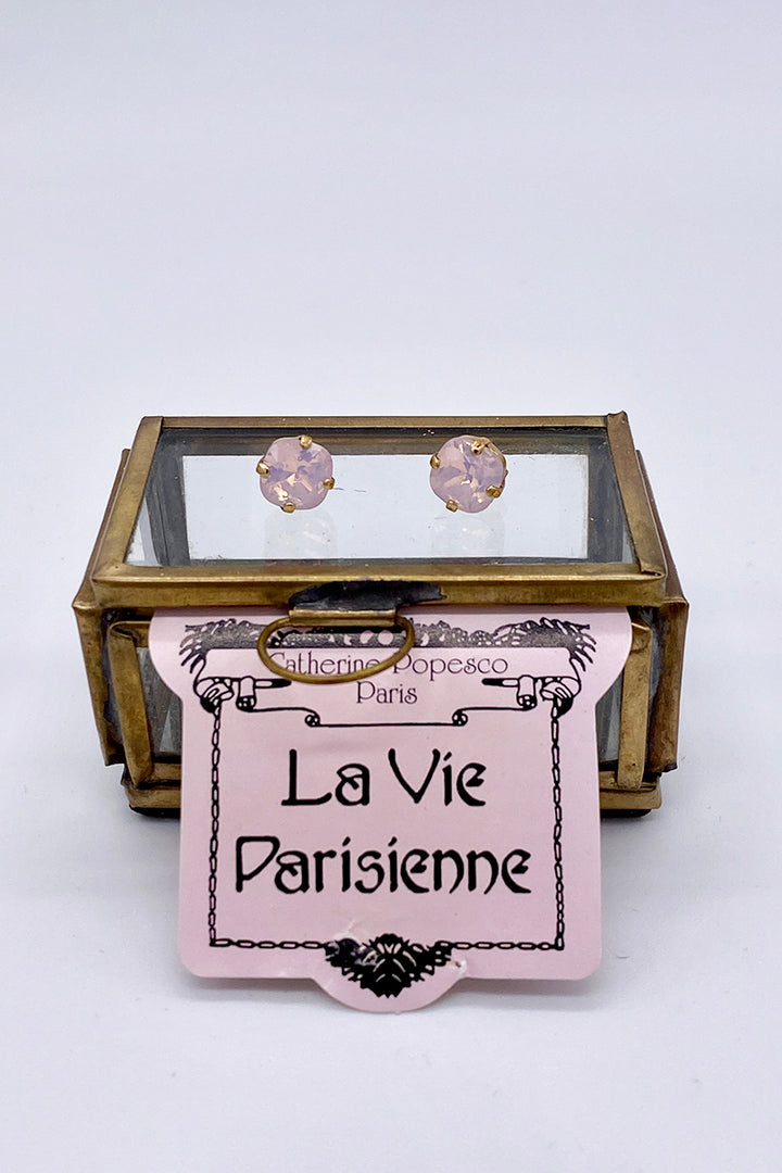 La Vie Parisienne - Rose Water Opal Swarovski Crystal Stud Earrings