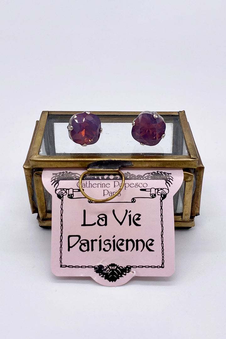 La Vie Parisienne - Purple Haze Swarovski Crystal Stud Earrings