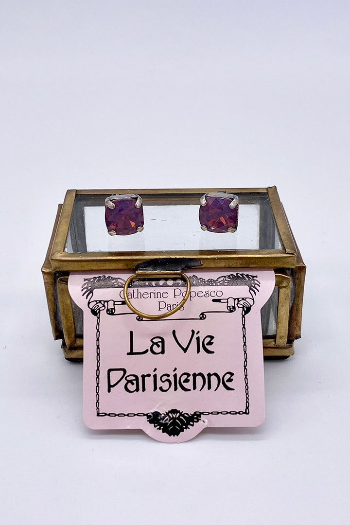 La Vie Parisienne - Purple Haze Swarovski Crystal Stud Earrings