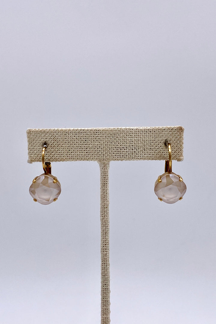 La Vie Parisienne - Sand Opal Swarovski Crystal Leverback Stud Earrings