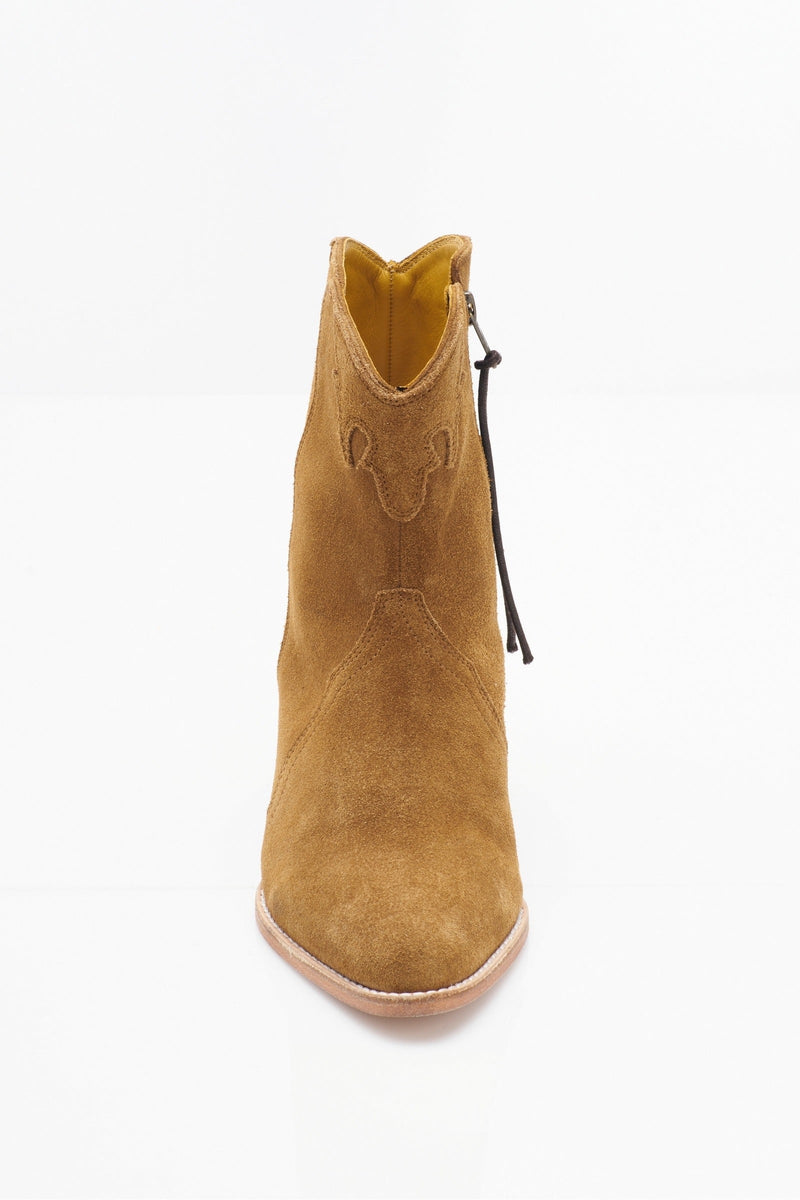 Free People - New Frontier Western Boot in Camel Suede