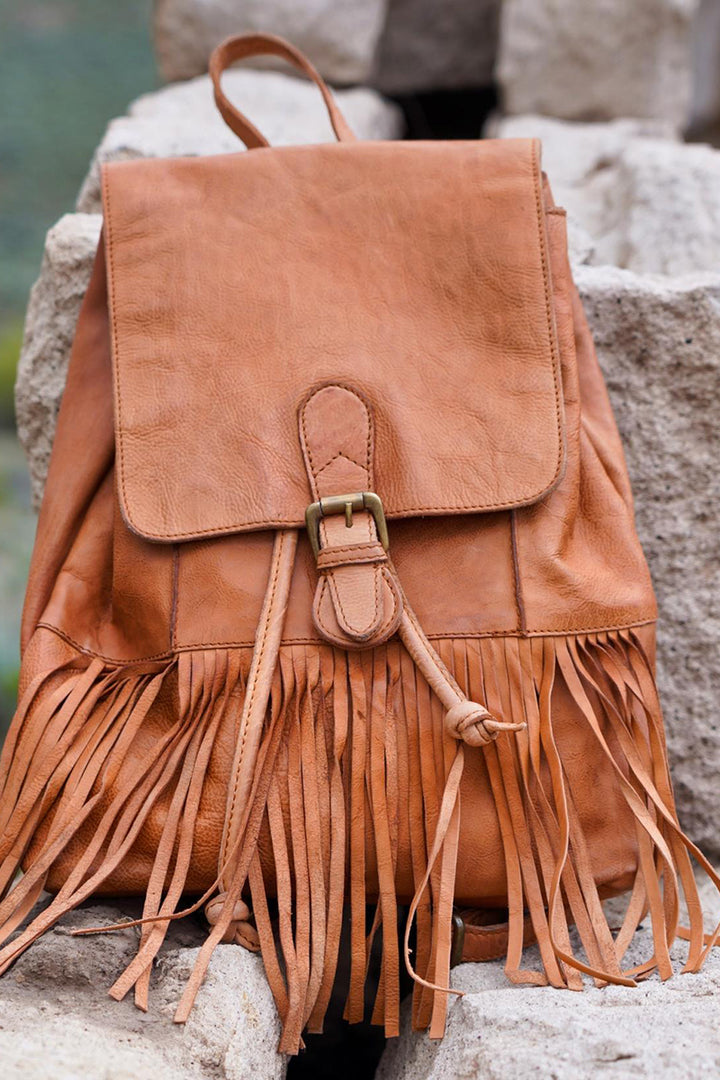 Cut n' Paste - "Scarlett" Fringed Backpack