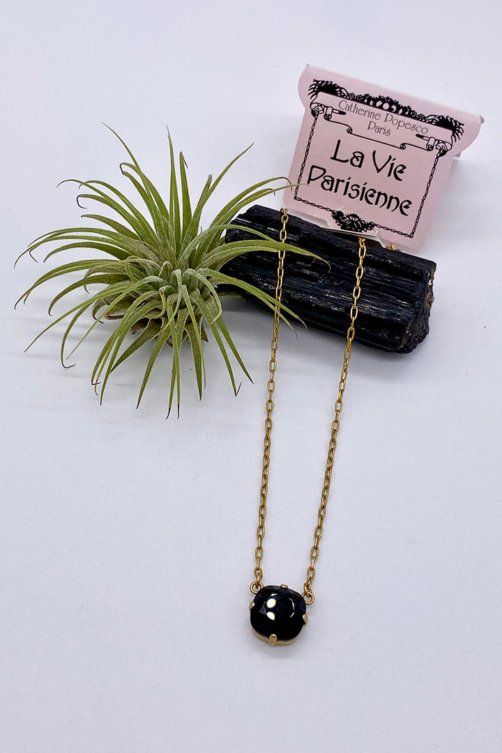 La Vie Parisienne - Swarovski Crystal Necklace Double Hung - Jet