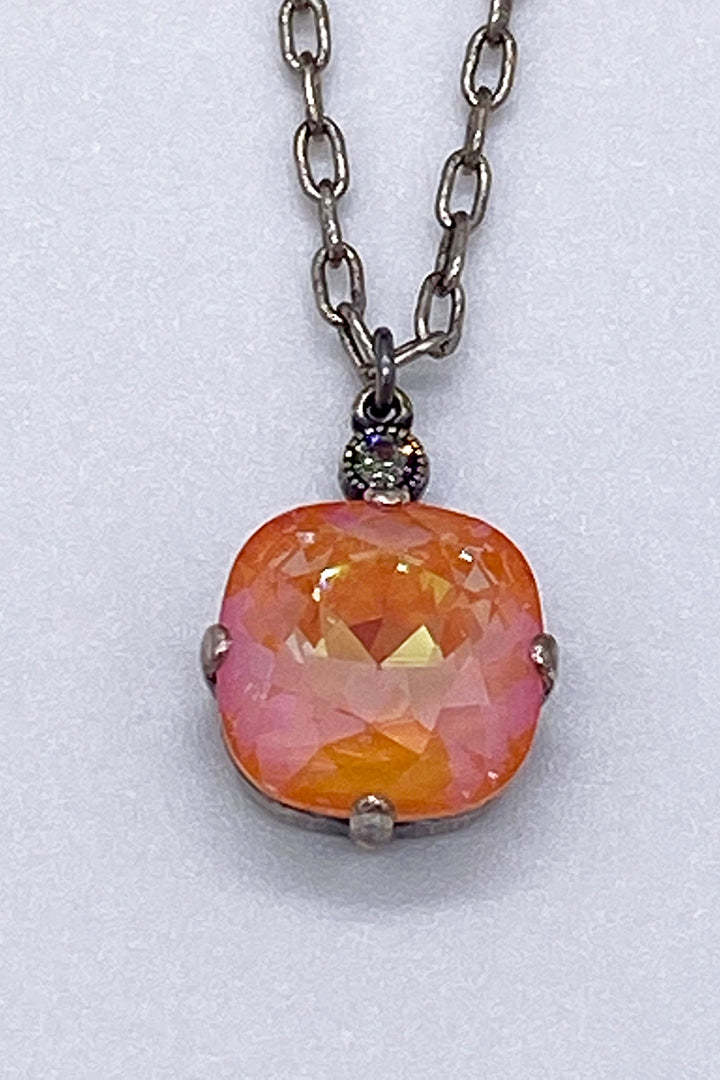 La Vie Parisienne - Swarovski Crystal Necklace - Tangerine