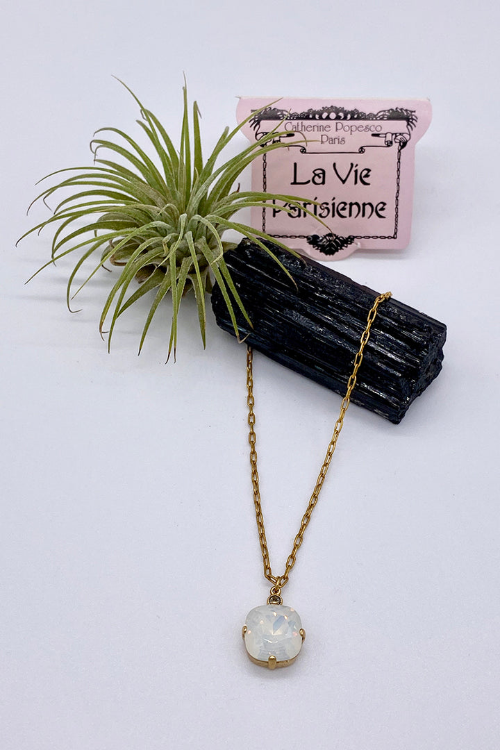 La Vie Parisienne - Swarovski Crystal Necklace - White Opal