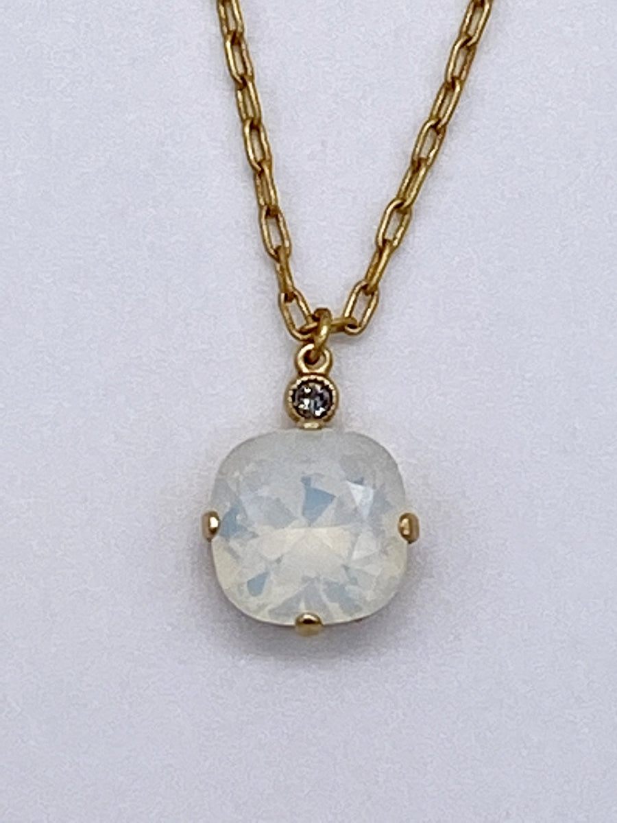 La Vie Parisienne - Swarovski Crystal Necklace - White Opal