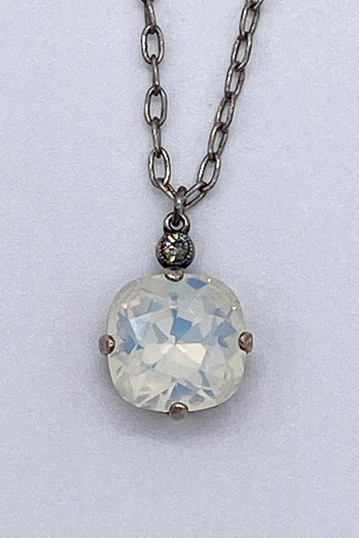 La Vie Parisienne - Swarovski Crystal Necklace Double Hung - White Opal